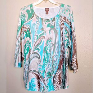 Chico's Sweater Knit Top ~ Size 3 ( 16-18 )